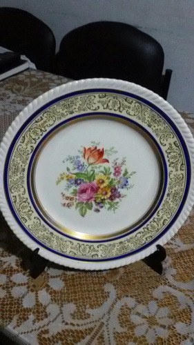 Hermoso E Importante Plato De Decoracion Porcelana Inglesa