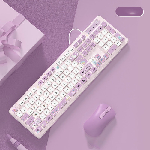 Teclado Con Cable Para Niñas, Lindo Teclado Pintado Creativo