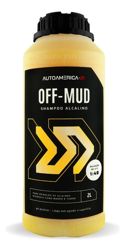 Shampoo Automotriz Off Mud Alcalino Autoamerica 2lts Concent