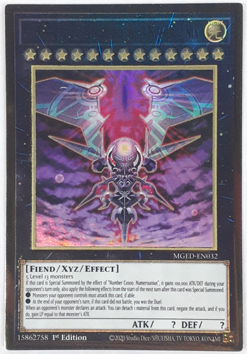 Number Ic1000 Numerounius Numerounia Gold Mged Yugioh Tcg