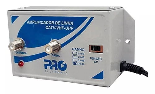 GE Amplificador de antena de TV para interiores, amplificador de señal de  antena, HD TV digital VHF UHF, bajo ruido, adaptador de corriente alterna