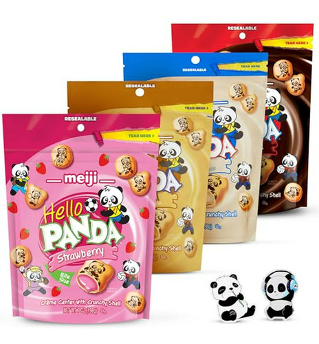 Pack Hello Panda Variedad - Incluye 2 Stickers Y 4 Galletas 