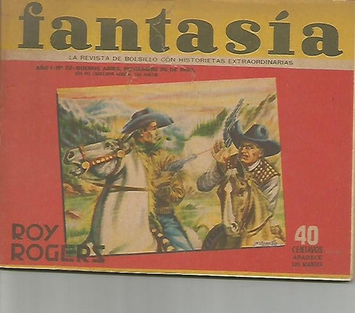 Revista / Fantasia / N° 22 / Año 1950 / Roy Rogers /