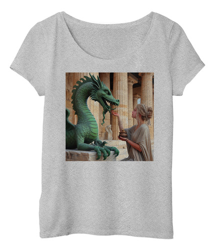 Remera Mujer Mujer Griega Y Animal Fantastico Sagrado