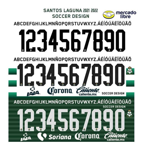 Tipografia Santos Laguna 2021 2022 Archivo  .ttf .eps