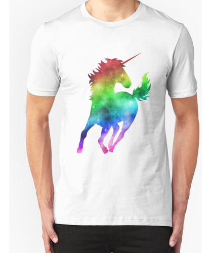 Franela  rainbow Galaxy Unicornio