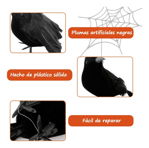 Cuervos Halloween Juego De 6 Piezas, Adornos Halloween,