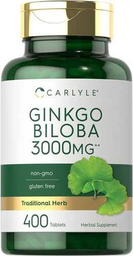 Ginkgo Biloba 3000 Mg Con Fitoquimicos Naturales 400 Tab