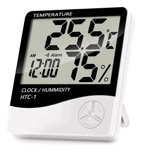 Medidor De Humedad Y Temperatura + Reloj