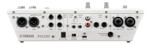 Mixer Interface Usb De 8 Canais Para Mac Yamaha Ag08w
