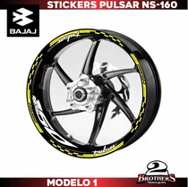 Comprar Stickers Calcomanías Rines Pulsar Ns-200  Neón O Reflejante 