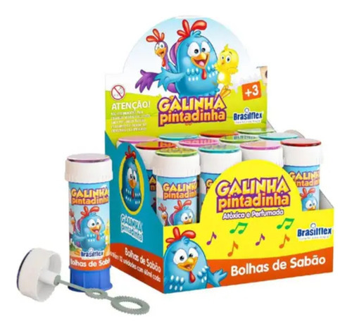 Caixa C/12 Bolha De Sabão Galinha Pintadinha - Brasilflex