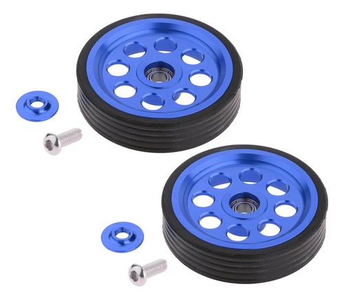 1 Pair Of 6cm Easy Folding Rolling Wheels