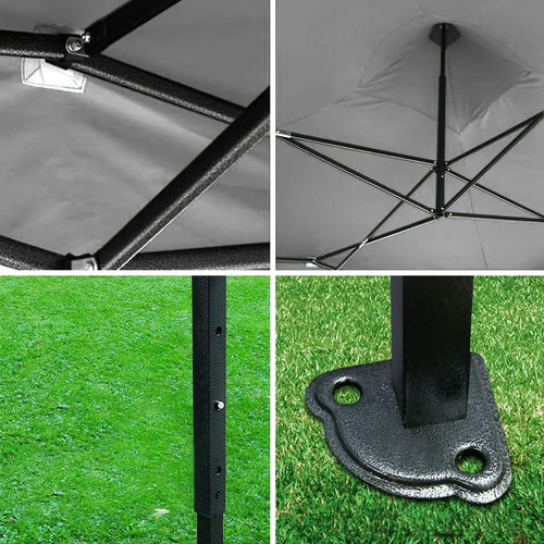 Carpa Toldo Plegable 2x2 Reforzado Impermeable Jardín Blanco