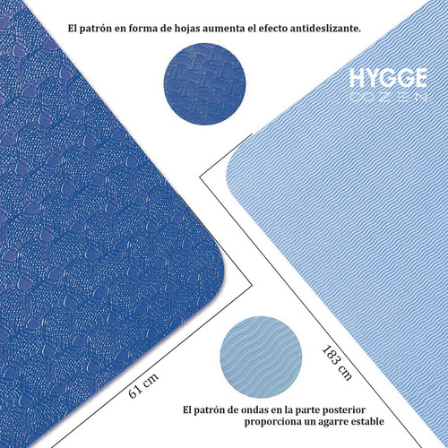Imagen 3 de 10 de Mat Yoga Colchoneta Bicolor Pilates Fitness Tpe 8mm + Funda