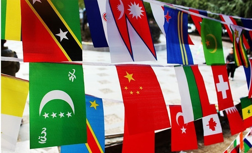 Imagen 7 de 10 de 100 Banderas De Países Del Mundo 25 Metros Banderines
