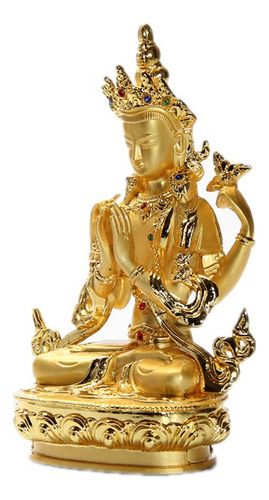 14cm Meditación Buda Shakyamuni Estatua Escultura Aleación
