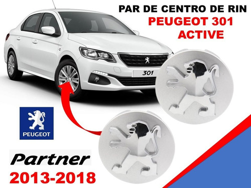 Par De Centros De Rin Peugeot 301 Active 2013-2018 60 Mm
