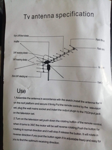 Imagen 5 de 6 de Antena Aerea Exterior Rotativa Nueva En Caja Mejor Precio