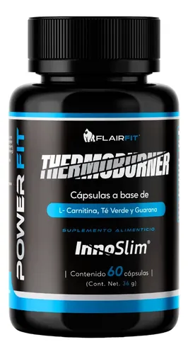 termogenico y l carnitina Suplemento Termogénico Flairfit Thermoburner con L-Carnitina Guaraná, 60 Cápsulas ReformLabs