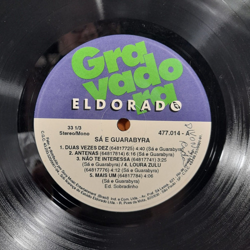 Imagem 5 de 8 de Vinil Lp Sá E Guarabyra Eldorado 477.014