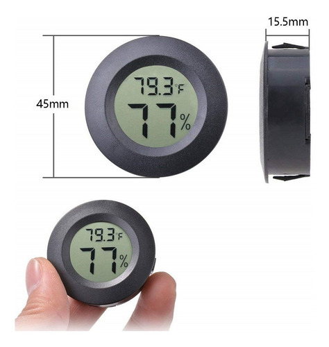 Imagen 6 de 6 de Mini Termómetro Digital , Higrómetro, Temperatura Y Humedad