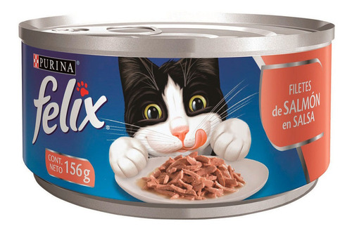 Lata Comida Gato Purina Felix Salmón Salsa 156gr