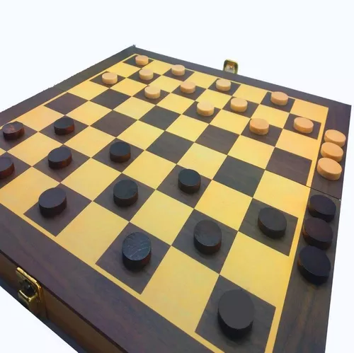 Jogo de xadrez e damas de madeira de 15 , 2 em Jogos de tabuleiro 1