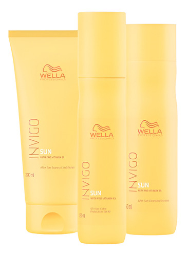 Kit Wella Invigo Sun (shampoo + Condicionador + Leave In Sol