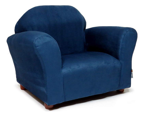 Silla Redonda Para Niños En Microfibra Color Índigo