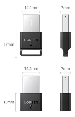 Ugreen Adaptador Usb Bluetooth 4,0 Pc Auricular Audio Música