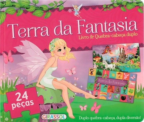 Livro & Quebra Cabeça Duplo Terra Da Fantasia
