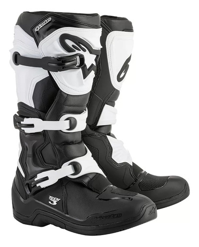 Botas De Motocross Alpinestars Tech 3 Negro Blanco Marelli