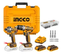Comprar Kit Atornillador De Impacto 20v + Atornillador 20v Ingco P20