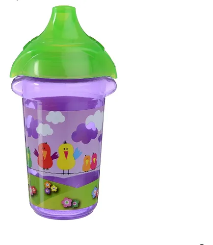 Vaso Aprendizaje Con Válvula Antivuelco X2 266ml Munchkin Fucsia Búhos Y Aves