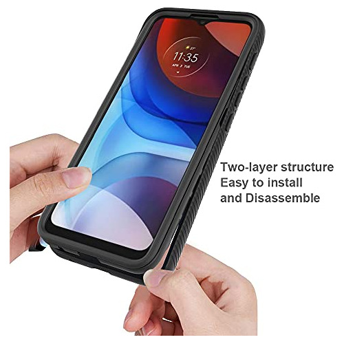 Qiongni Funda Para Motorola Moto E7i Power Funda, Anticaída