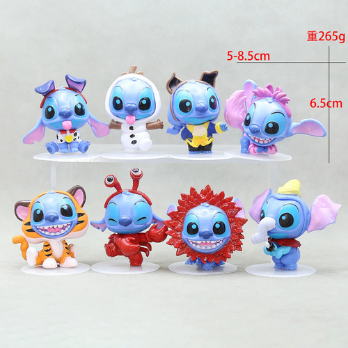 Juego De 8 Figuras De Acción Del Centenario De Stitch Lilo T