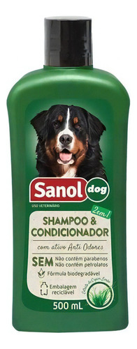 Shampoo E Condicionador Sanol Dog Anti Odores 500 Ml
