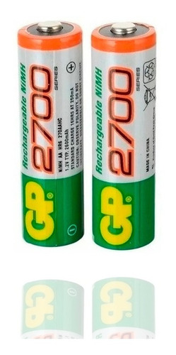   Pilas Baterias Gp Recargables Aa Par Serie 2700