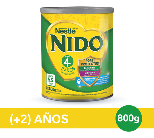 Leche Infantil En Polvo Nido 4 doble Acción lata 800g