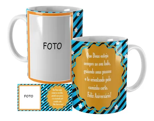 comprar Caneca De Presente Feliz Aniversário Com Foto E Dizer