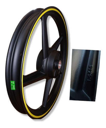 Rin Trasero 1.5x18 Filo Amarillo Para Moto Ft150s / Ft150ts 