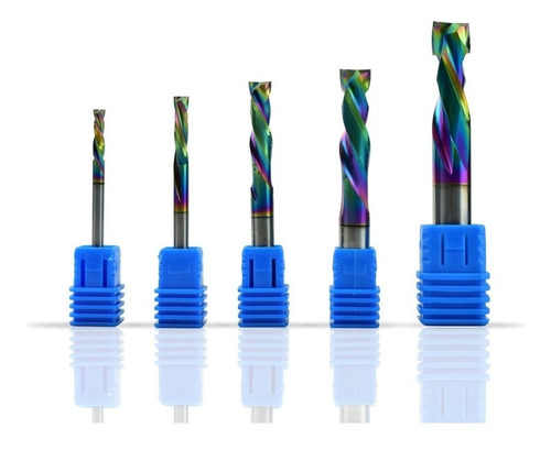 Fresa Router Cnc 2f Compresion 4x22 Mm Con Recubrimiento