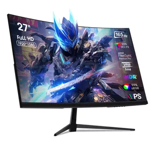 27''monitor Gamer Curvo 165hz 1ms Cr250dm Hdr Pc Hdmi+dp+usb