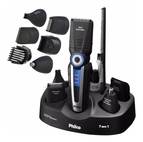 Maquina De Cortar Cabelo Sem Fio Philco Multigroom 7 Em 1