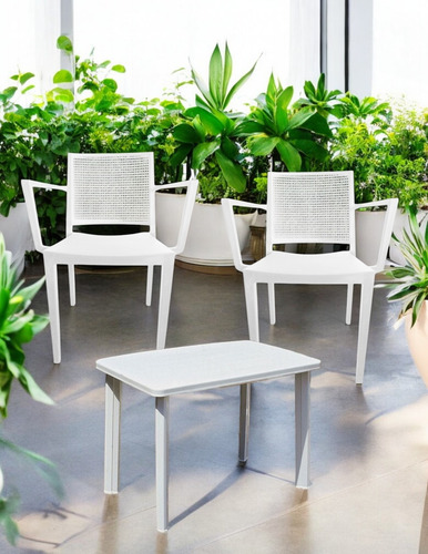 Set De 4 Sillas De Pvc Ideal Para Jardín O Interior Bek