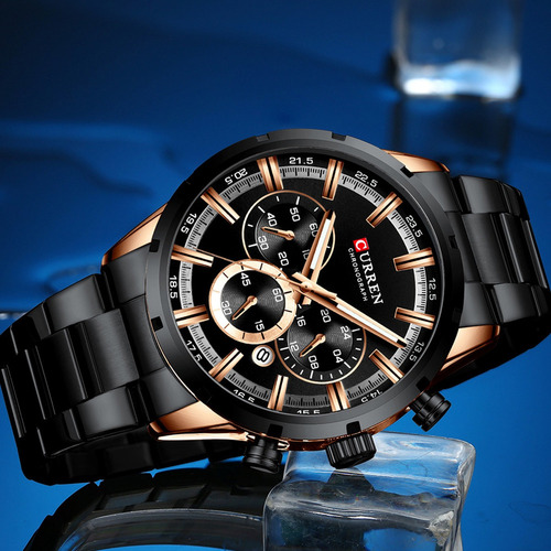 . Reloj De Cuarzo Clásico De Lujo For Hombre Curren 8355