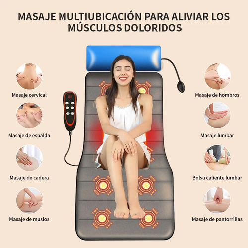 Almohadilla De Masaje Corporal Con 9 Cabezas De Masaje