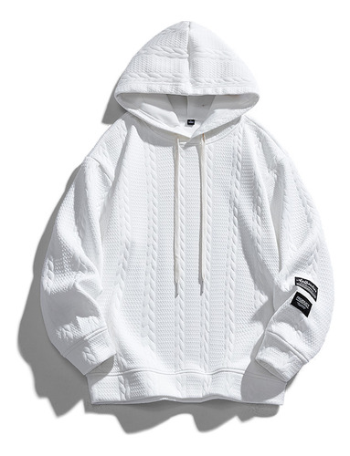 Sudadera A Rayas Con Capucha Y Logotipo Holgado En Blanco Pa