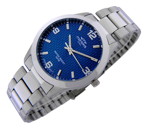 Reloj Montreal Hombre Ml1747 100% Acero Agujas Luminosas